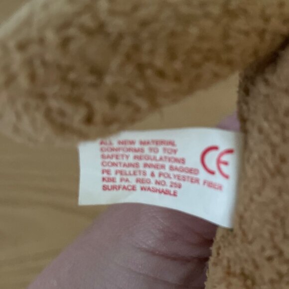 Vtg Russ Berrie Reindeer Plush Christmas Toy w Scarf Terry Cloth Bean Bottom - Picture 7 of 9